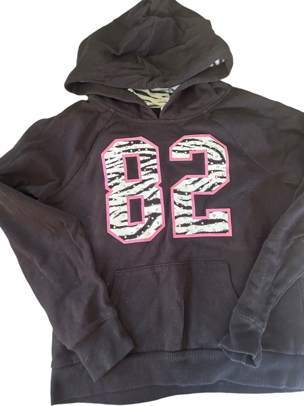 Danskin Black Hoodie With Zebra 82 size 10-12